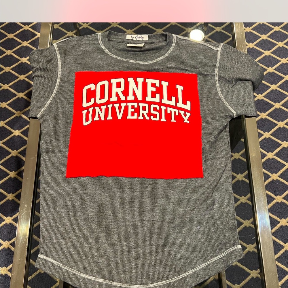 By Gabby custom thermal Cornell long sleeve tshirt